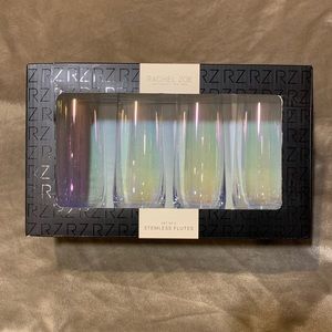 NIB Rachel Zoe Stemless Flutes - Set of 4